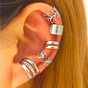 NEW~5pc Ear Cuffs Hypoallergenic